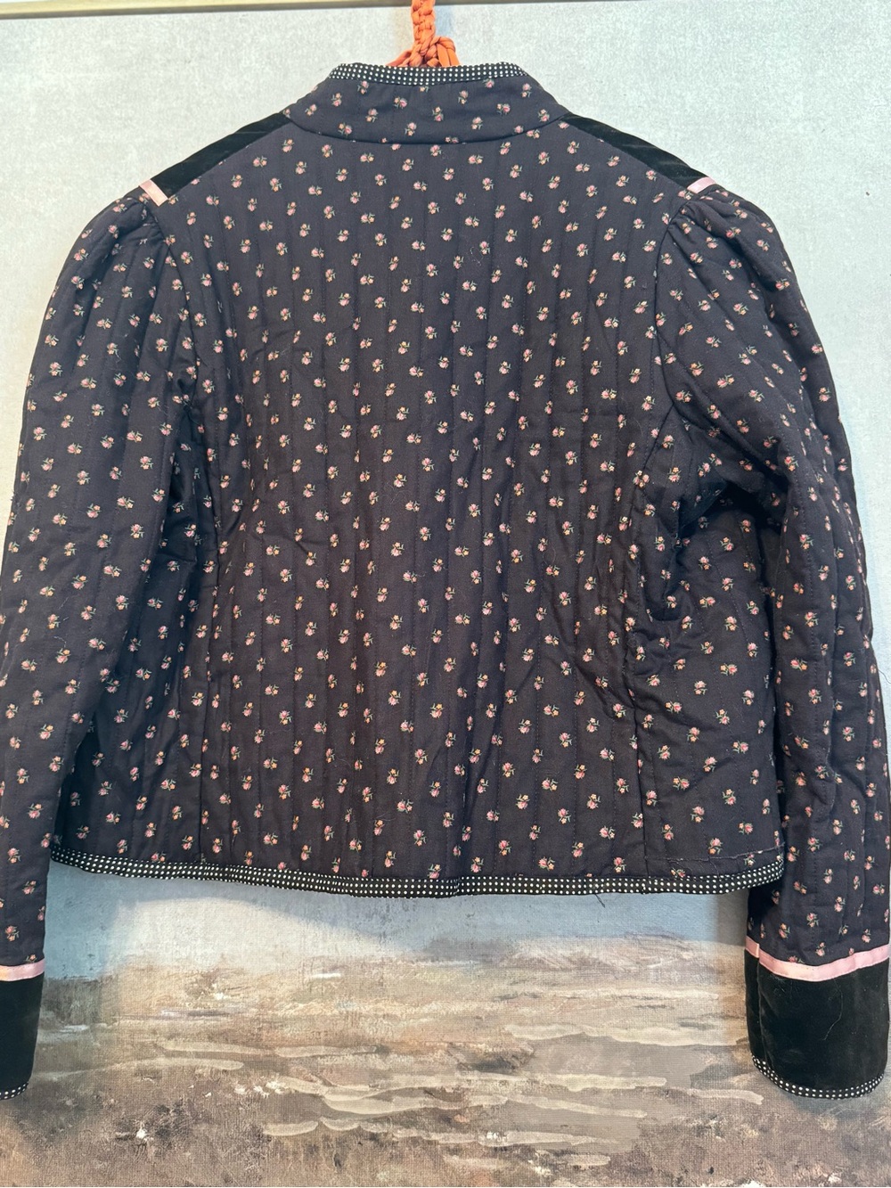 vintage 1970s Eber San Francisco quilted calico jacket Size S - Picture 3 of 14